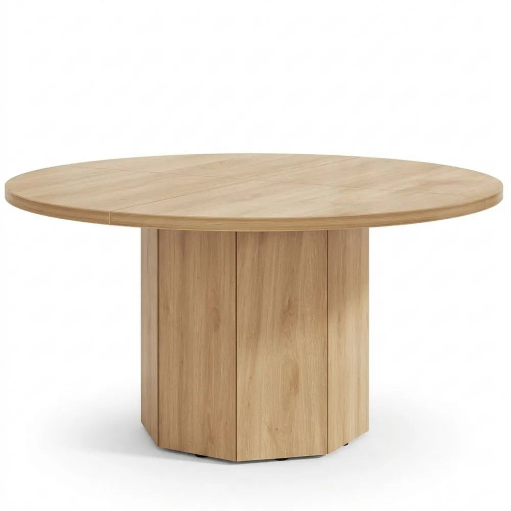 Moderner Esstisch für 4-6 Personen mit Marmoroptik, Holz, 120 cm