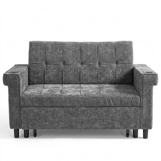 Multifunktionales 2-Sitzer Schlafsofa mit Klappfunktion und Kissen