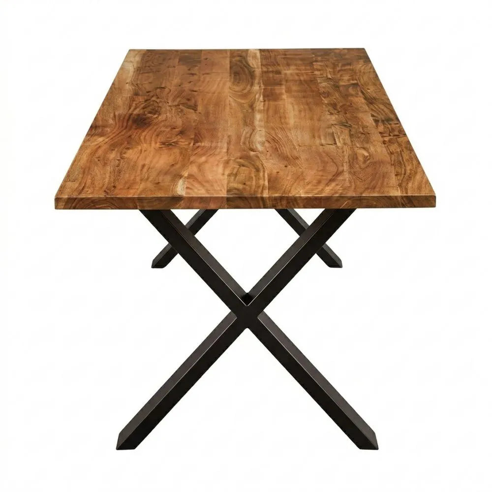 Eleganter Esszimmertisch aus Akazienholz mit Baumkante, 180 cm