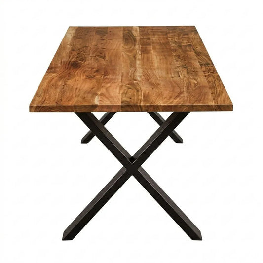Eleganter Esszimmertisch aus Akazienholz mit Baumkante, 180 cm